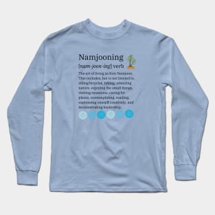 Namjooning - RM of BTS - Indigo - bicycling flowers plants for ARMY Long Sleeve T-Shirt